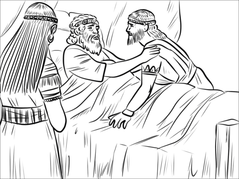 Bathsheba, David And Solomon Coloring Page